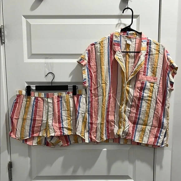 2 Sets of Madewell Stripe Pajama Sleepwear (Top & Bottom) - Picture 3 of 4
